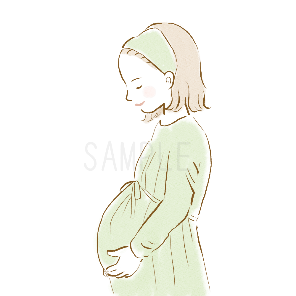 ママ（妊婦さん）のイラスト