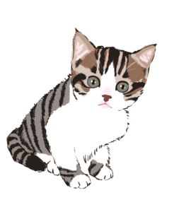 リアルタッチの子猫のイラスト