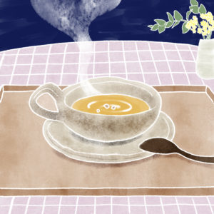 かぼちゃスープのイラスト
