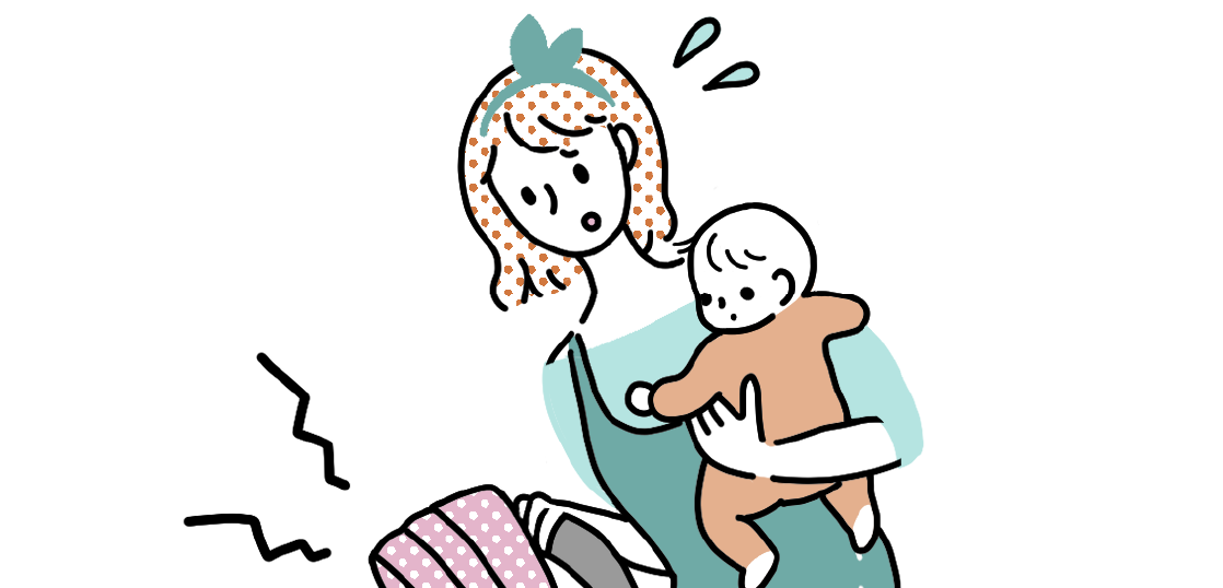 【たまごクラブ】子育てパパ＋ママ＆赤ちゃんのイラスト【シンプル・ポップな線画】