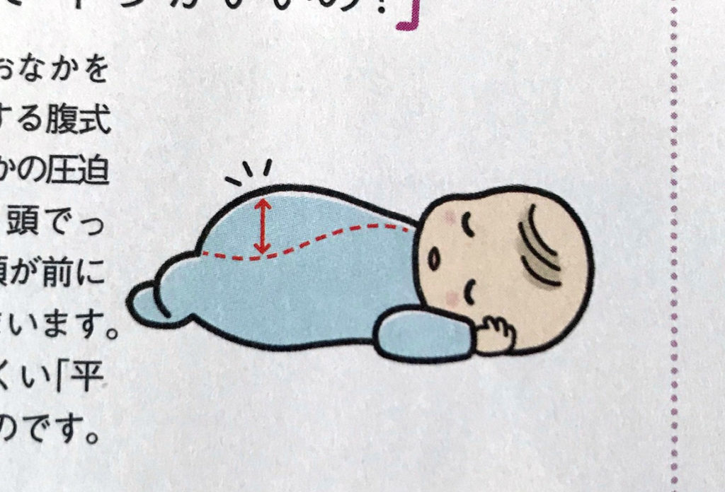 腹式呼吸をする赤ちゃんのイラスト